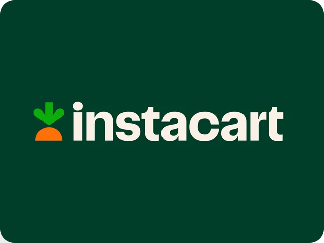 Illustration for Instacart workers with a vehicle and cash coins